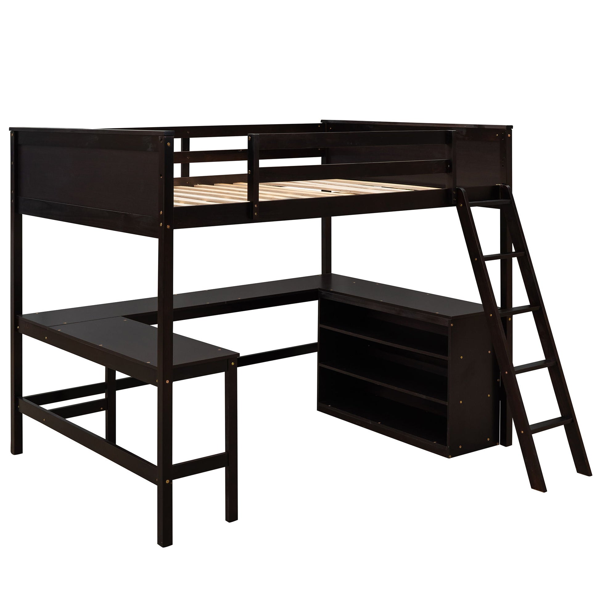Loft Bed With Shelves With Desk - The Sleep Loft - Online Mattress Showroom NYC
