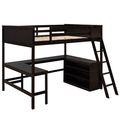 Loft Bed With Shelves With Desk - The Sleep Loft - Online Mattress Showroom NYC