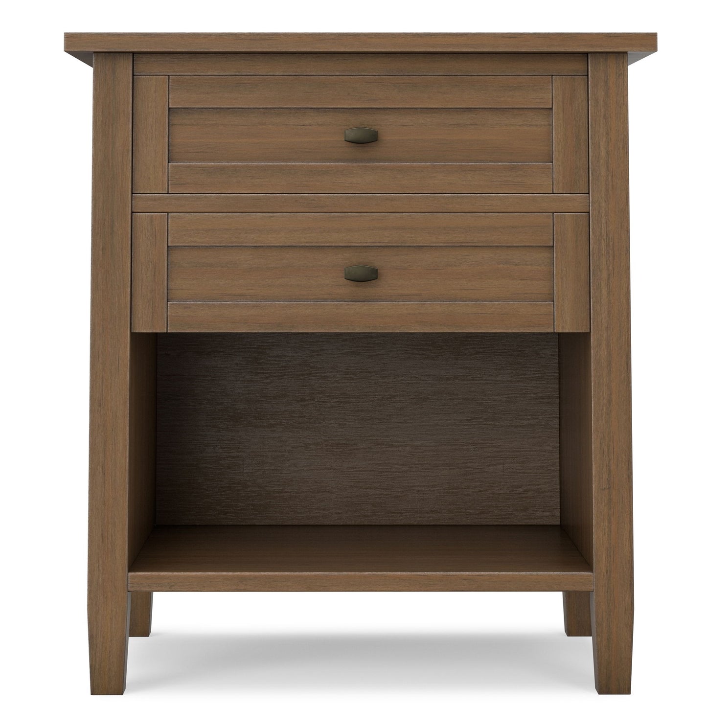 Warm Shaker - Bedside Table With 2 Drawers - Brown - The Sleep Loft - Online Mattress Showroom NYC