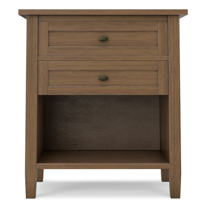Warm Shaker - Bedside Table With 2 Drawers - Brown - The Sleep Loft - Online Mattress Showroom NYC