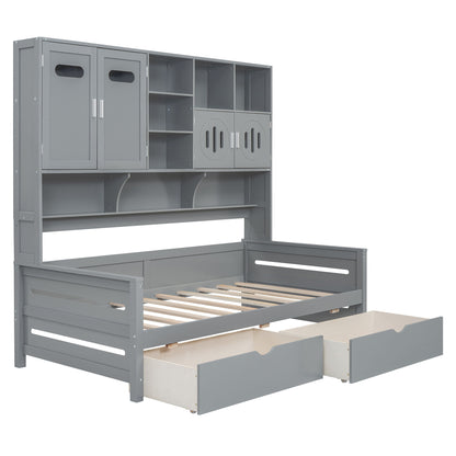 Daybed With All-In-One Cabinet And Shelf - The Sleep Loft - Online Mattress Showroom NYC