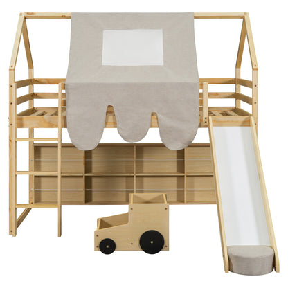 Loft Bed With House Shaped Frame And Tent - The Sleep Loft - Online Mattress Showroom NYC