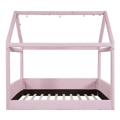 Upholstered House Style Daybed With LED Light Strips - The Sleep Loft - Online Mattress Showroom NYC