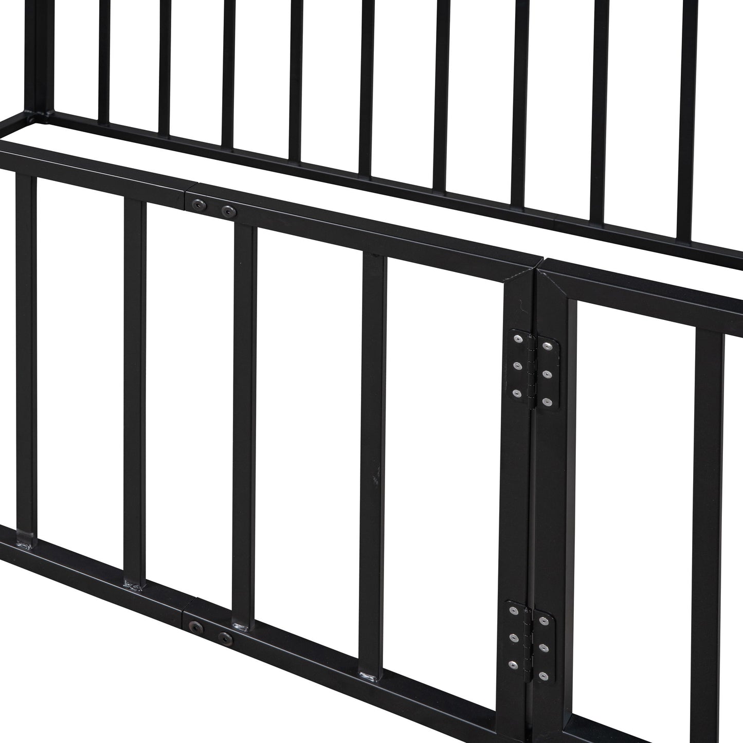 Metal Floor Bed Frame With Fence And Door - The Sleep Loft - Online Mattress Showroom NYC
