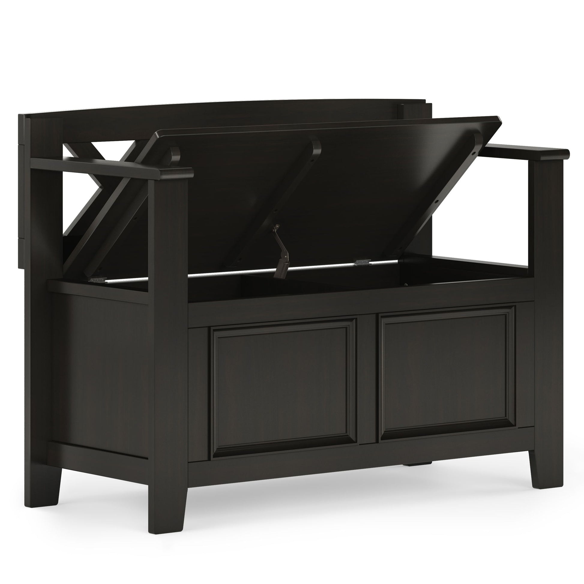Amherst - Small Transitional Entryway Storage Bench - The Sleep Loft - Online Mattress Showroom NYC