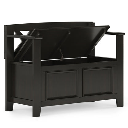 Amherst - Small Transitional Entryway Storage Bench - The Sleep Loft - Online Mattress Showroom NYC