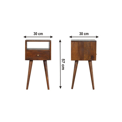 Solid Wood Mini Nightstand - The Sleep Loft - Online Mattress Showroom NYC