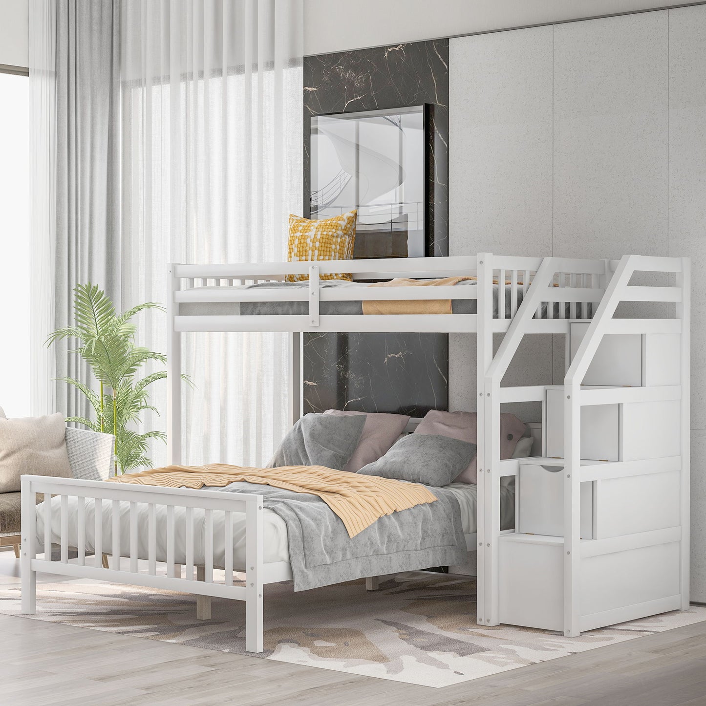 Loft Bed With Staircase And Storage - The Sleep Loft - Online Mattress Showroom NYC