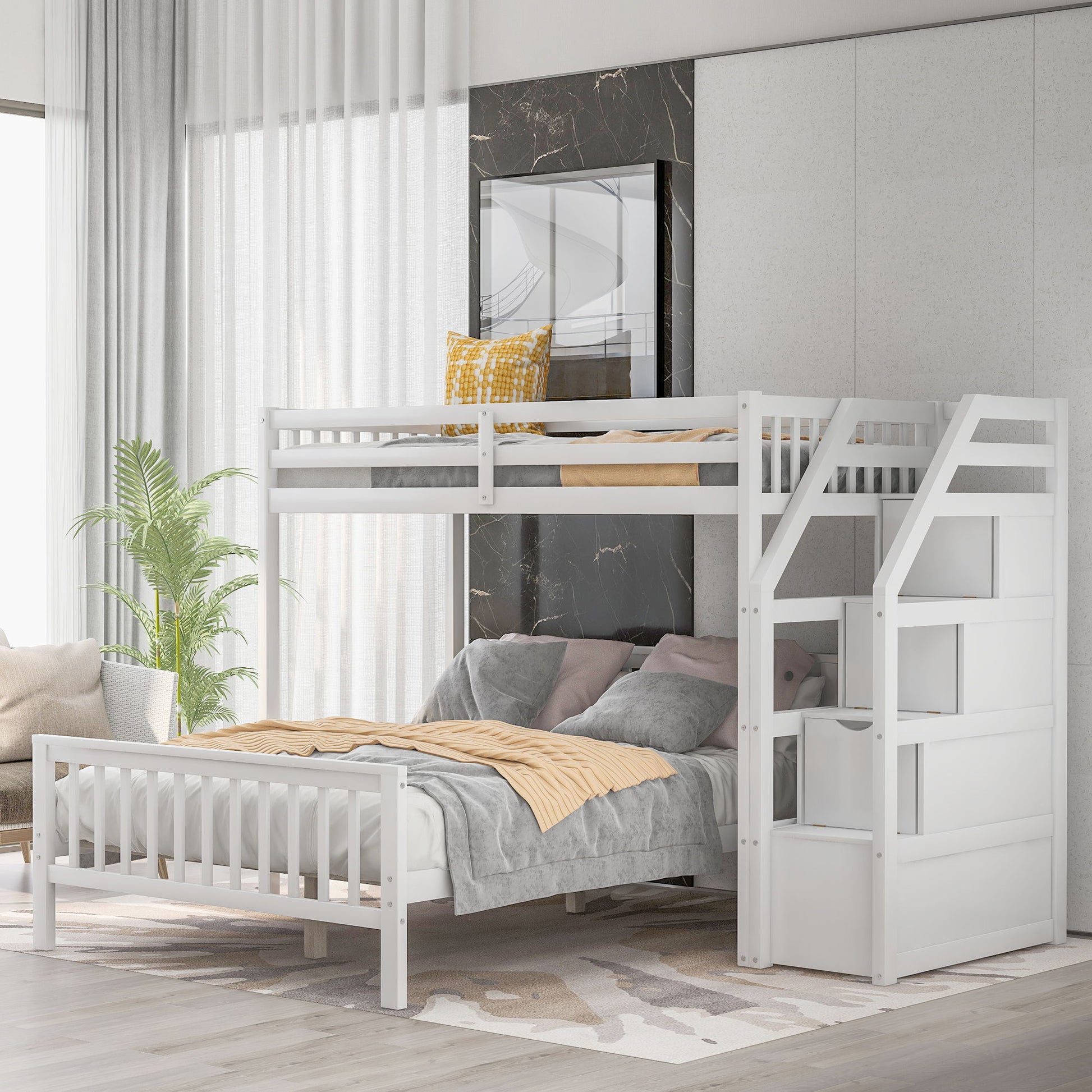 Loft Bed With Staircase And Storage - The Sleep Loft - Online Mattress Showroom NYC