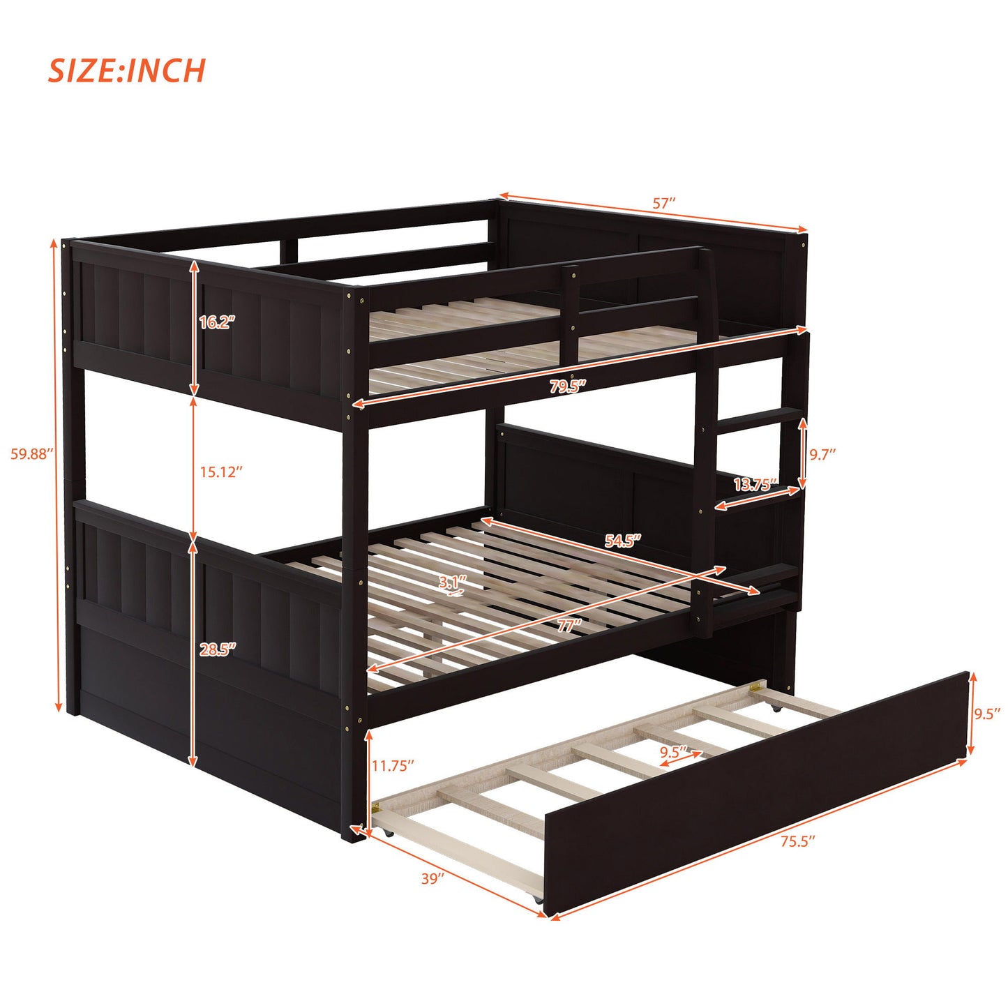 Bunk Bed With Twin Size Trundle - The Sleep Loft - Online Mattress Showroom NYC