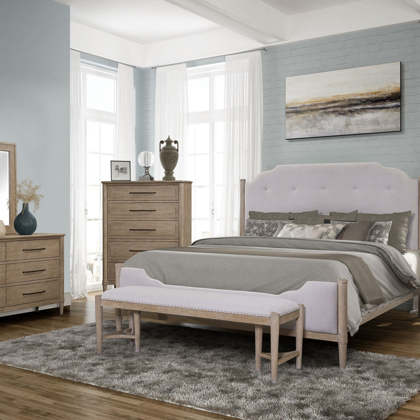 Open Nightstand With 2 Drawers - The Sleep Loft - Online Mattress Showroom NYC
