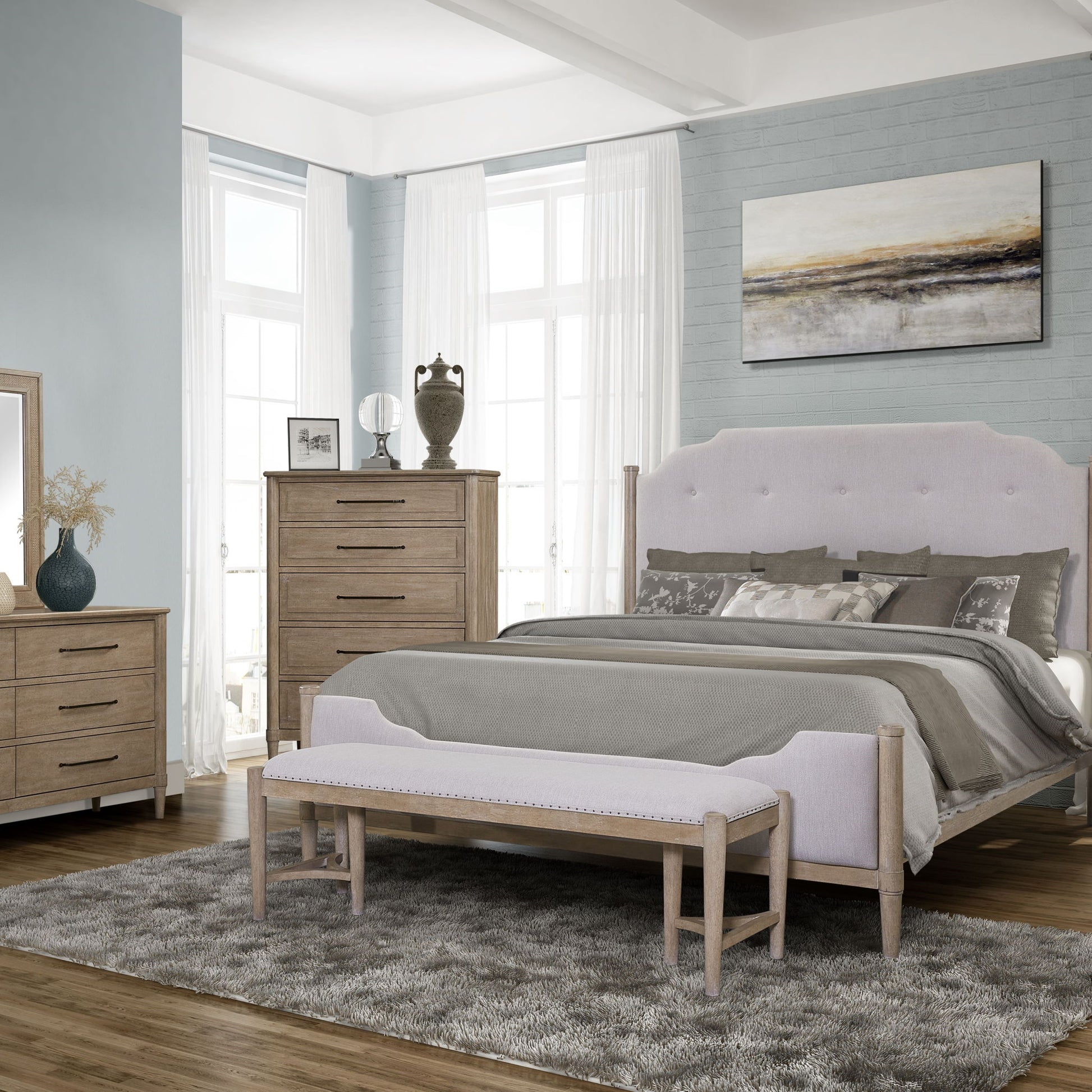 Open Nightstand With 2 Drawers - The Sleep Loft - Online Mattress Showroom NYC