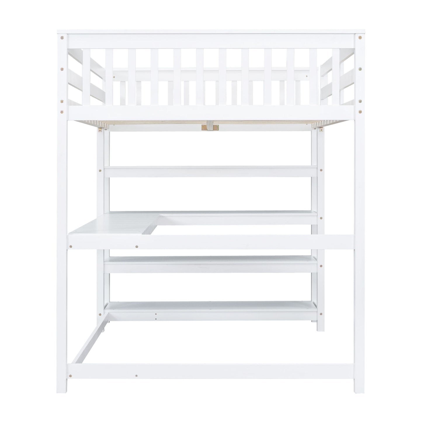 Loft Bed With Storage Shelves And Under Bed Desk - The Sleep Loft - Online Mattress Showroom NYC