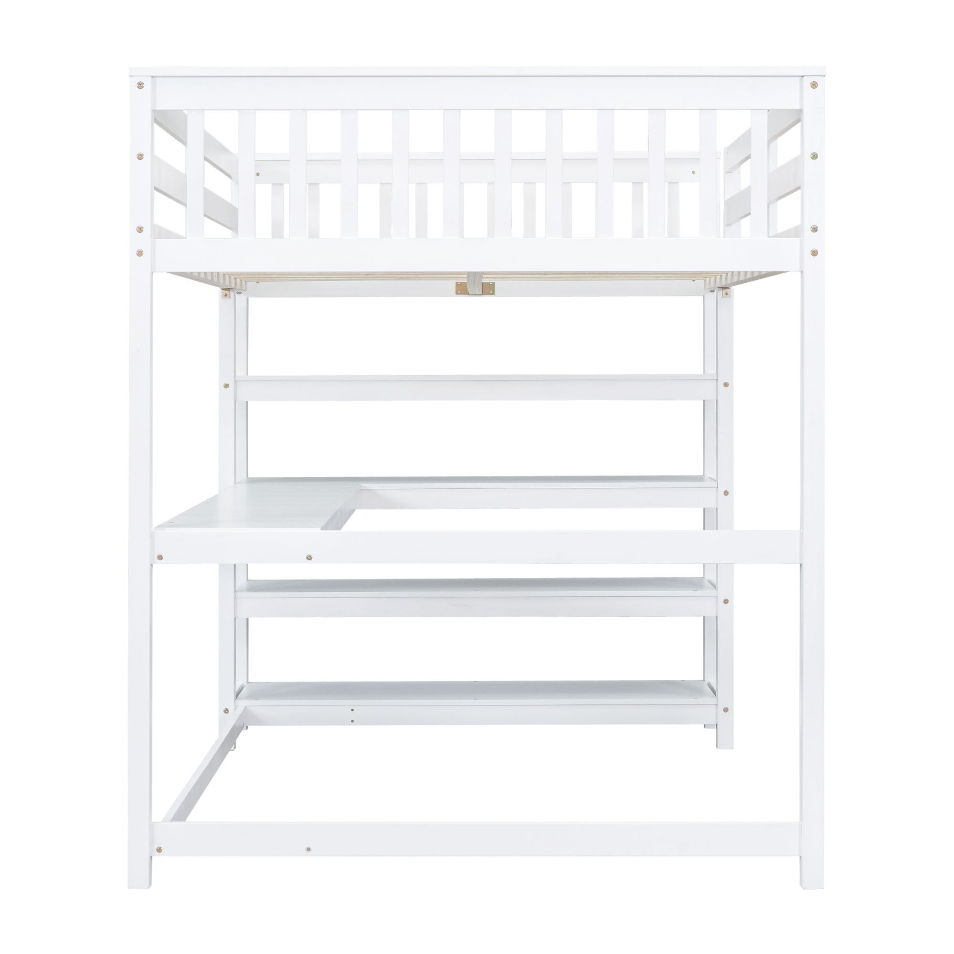 Loft Bed With Storage Shelves And Under Bed Desk - The Sleep Loft - Online Mattress Showroom NYC