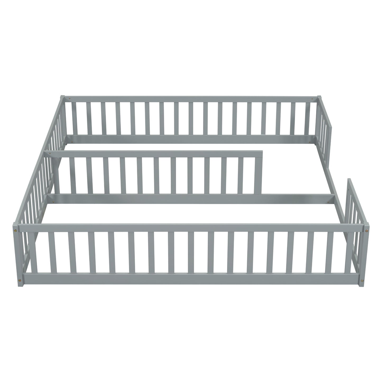 Double Floor Bed With Fence, Guardrails, Without Door - The Sleep Loft - Online Mattress Showroom NYC