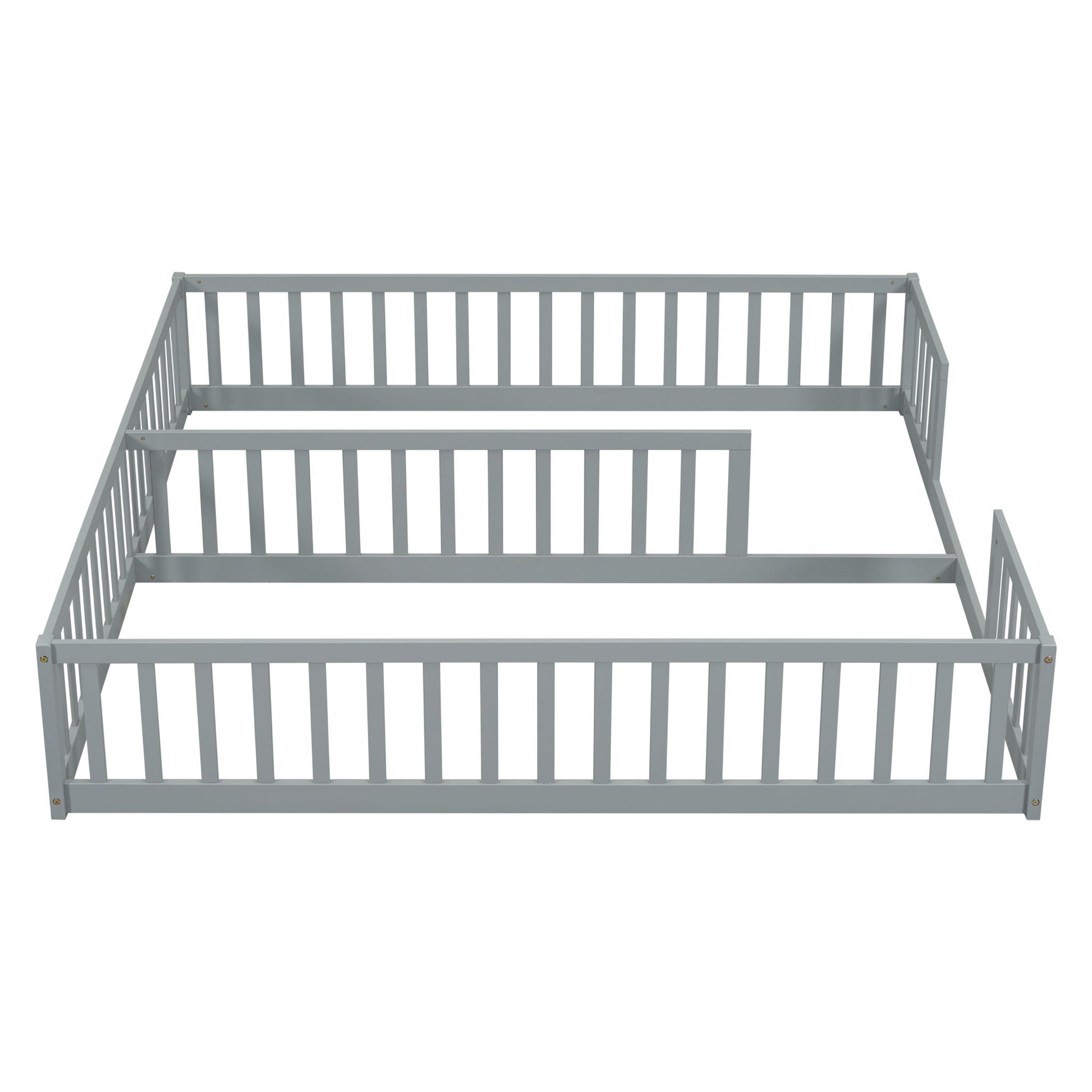 Double Floor Bed With Fence, Guardrails, Without Door - The Sleep Loft - Online Mattress Showroom NYC