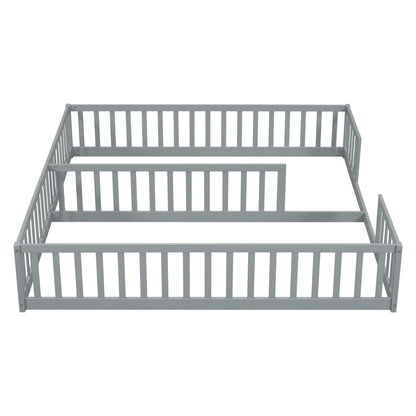 Double Floor Bed With Fence, Guardrails, Without Door - The Sleep Loft - Online Mattress Showroom NYC