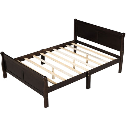 Platform Bed Frame Mattress Foundation Sleigh Bed With Headboard / Footboard / Wood Slat Suppor - The Sleep Loft - Online Mattress Showroom NYC