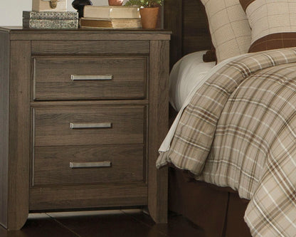 Juararo - Two Drawer Night Stand - Dark Brown - The Sleep Loft - Online Mattress Showroom NYC
