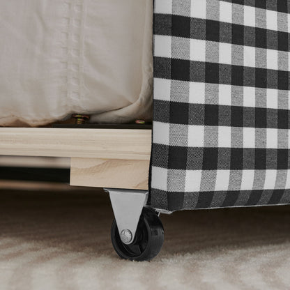 Gingham Daybed With USB Charging Port, Wave Shaped Design - The Sleep Loft - Online Mattress Showroom NYC