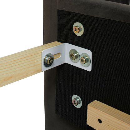 David - King Tufted Wingback Bed - Dark Charcoal Gray - The Sleep Loft - Online Mattress Showroom NYC