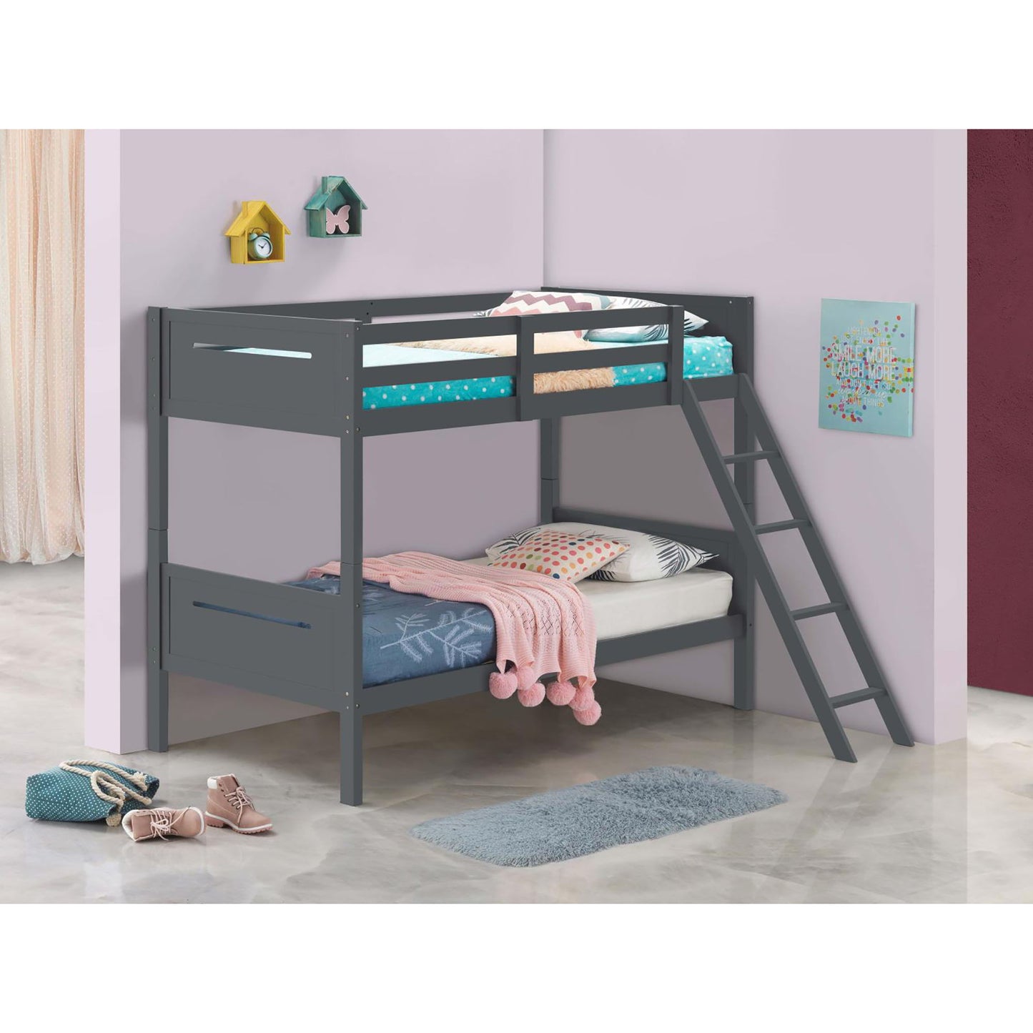 Bunk Bed With Built In Ladder, Safety Guardrails And Angled Access Step - The Sleep Loft - Online Mattress Showroom NYC