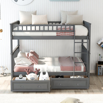 Bunk Bed With Drawers, Convertible Design - The Sleep Loft - Online Mattress Showroom NYC