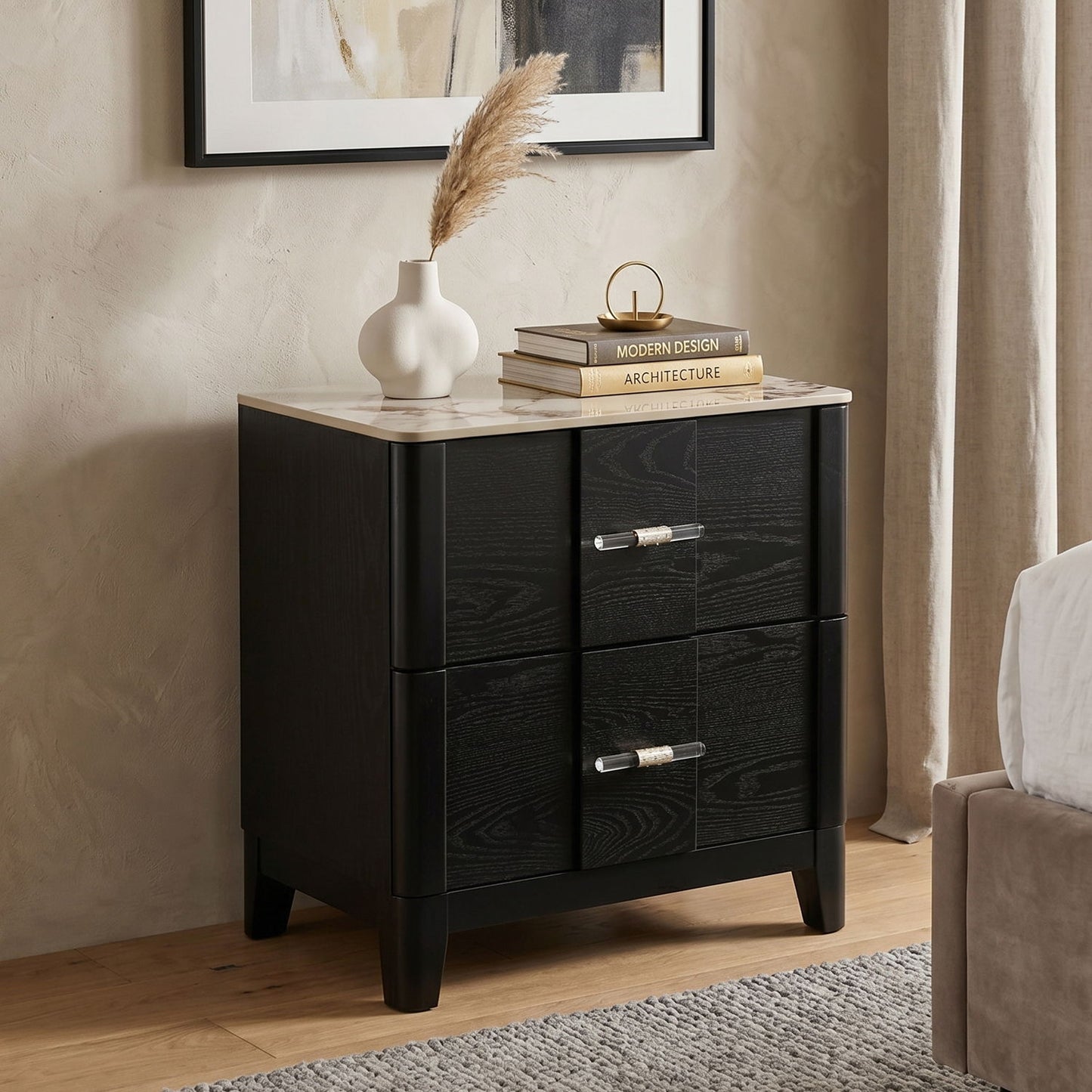 Opel - Nightstand - Black - The Sleep Loft - Online Mattress Showroom NYC