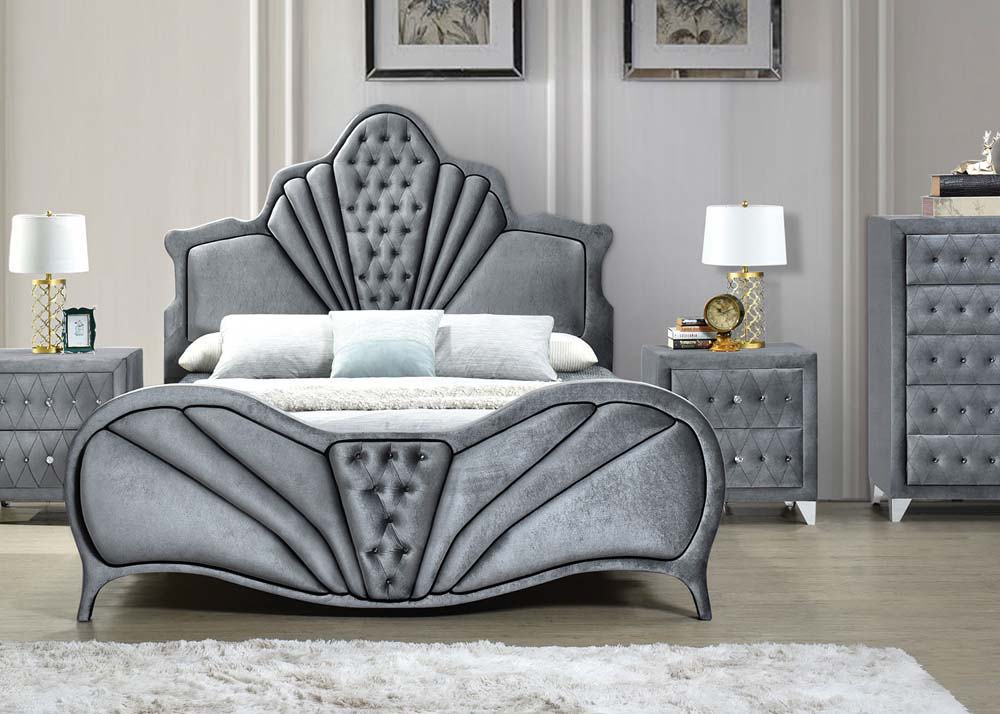 Dante - Queen Bed - Gray - The Sleep Loft - Online Mattress Showroom NYC