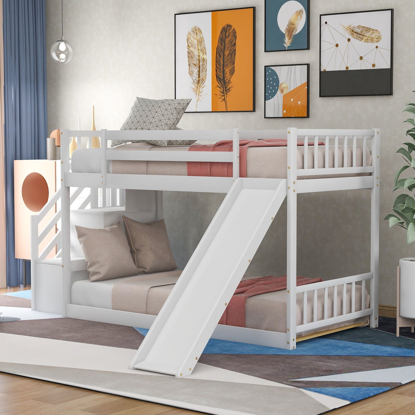 Bunk Bed With Convertible Slide And Stairway - The Sleep Loft - Online Mattress Showroom NYC