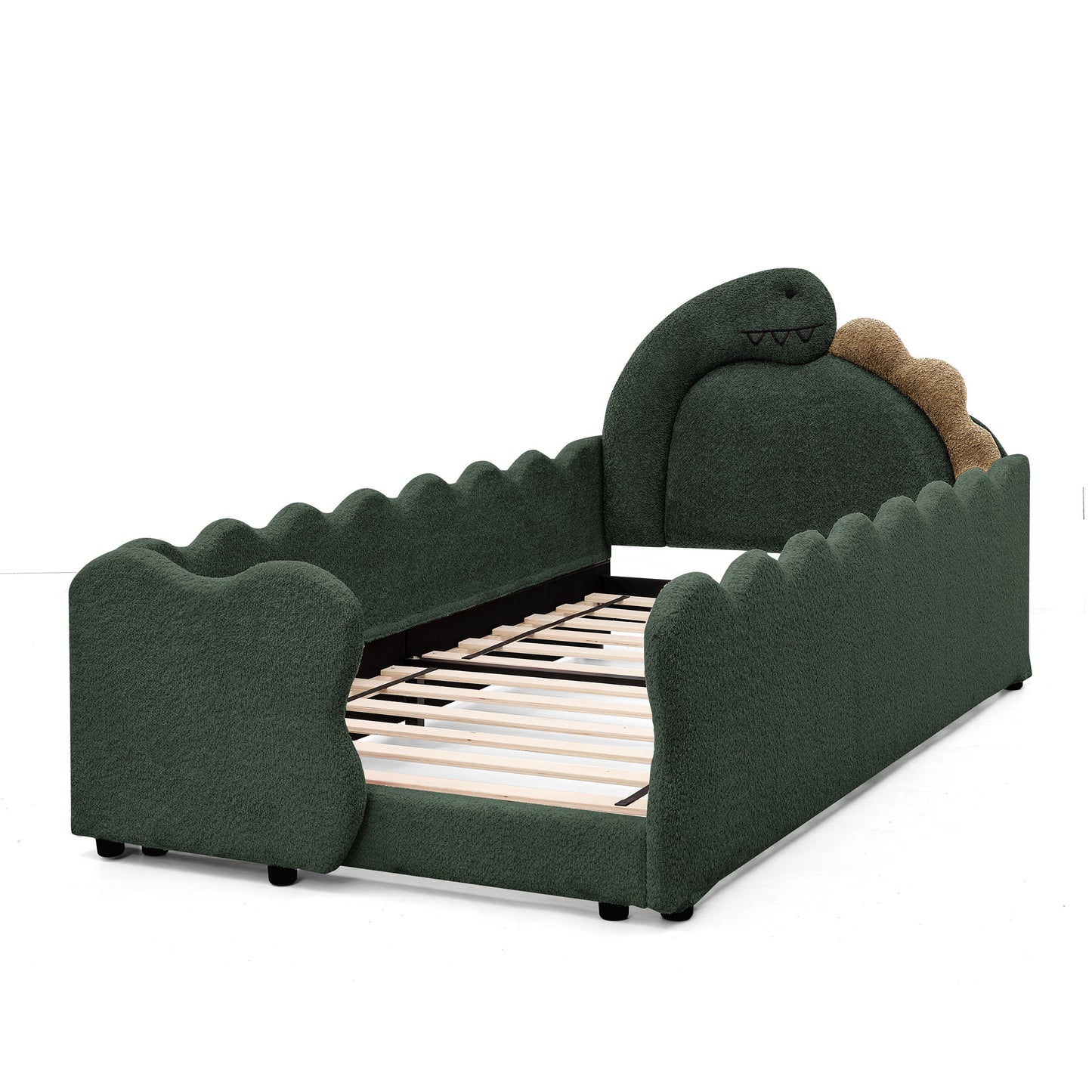 Cute Dinosaur Shaped Bed With Safety Guardrail, Toddler Frame - The Sleep Loft - Online Mattress Showroom NYC