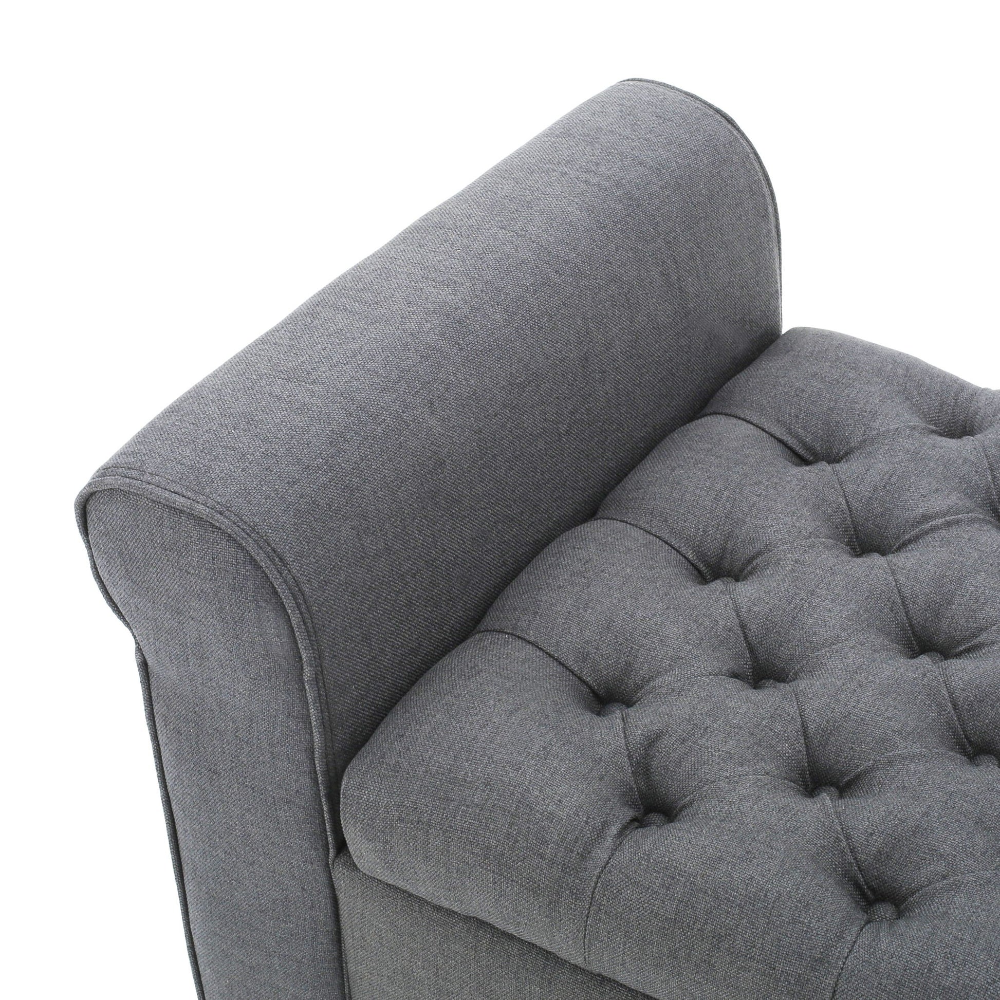 Hayes - Contemporary Armed Storage Bench With Rolled Arms And Button Tufting - The Sleep Loft - Online Mattress Showroom NYC