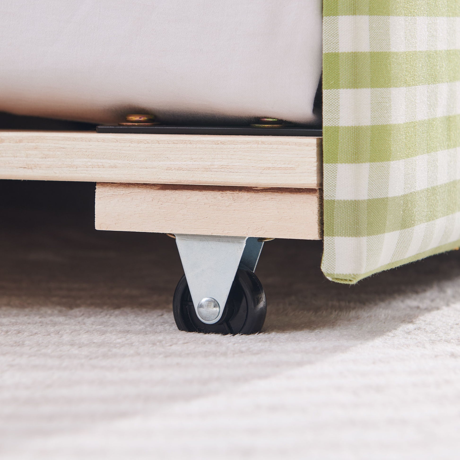 Gingham Daybed With USB Charging Port, Wave-Shaped Design - The Sleep Loft - Online Mattress Showroom NYC