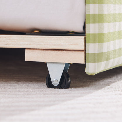Gingham Daybed With USB Charging Port, Wave-Shaped Design - The Sleep Loft - Online Mattress Showroom NYC