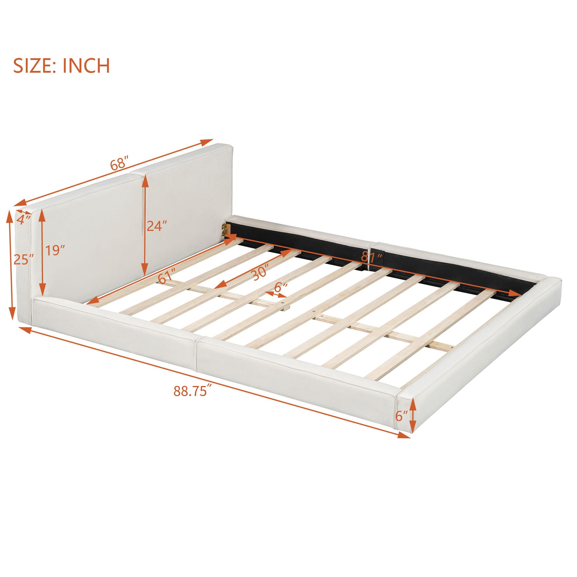 Upholstered Platform Bed, Grounded Bed With Solid Frame - The Sleep Loft - Online Mattress Showroom NYC