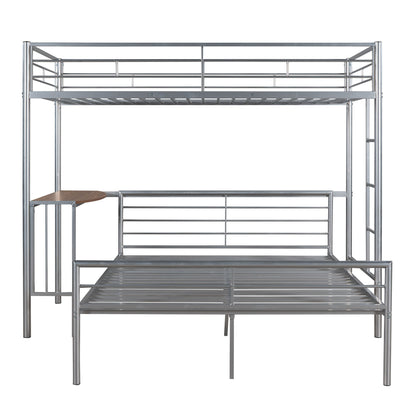 Bunk Bed With Desk, Ladder And Quality Slats For Bedroom - The Sleep Loft - Online Mattress Showroom NYC