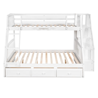 Bunk Bed With Drawers, Ladder And Storage Staircase - The Sleep Loft - Online Mattress Showroom NYC