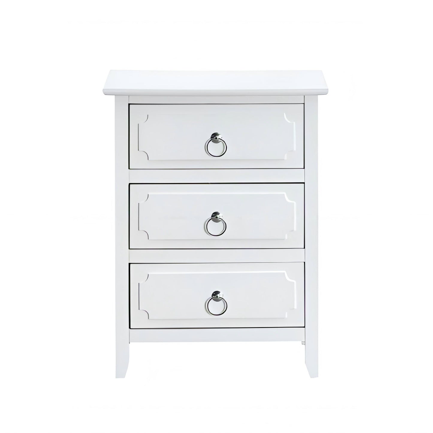 Daniel - 3 Drawer Nightstand - White - The Sleep Loft - Online Mattress Showroom NYC
