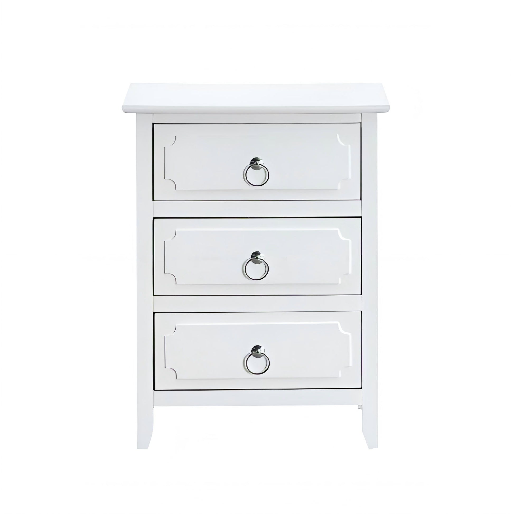 Daniel - 3 Drawer Nightstand - White - The Sleep Loft - Online Mattress Showroom NYC