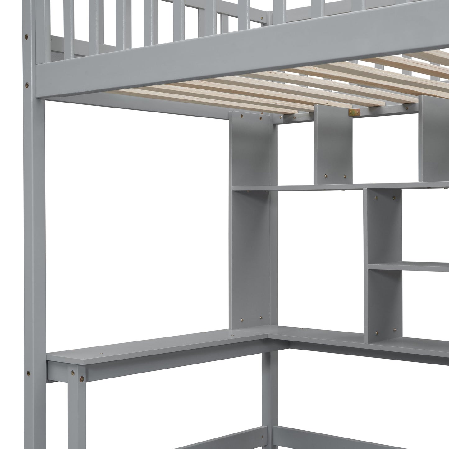 Loft Bed With Bookshelf, Drawers, Desk, And Wardrobe - The Sleep Loft - Online Mattress Showroom NYC