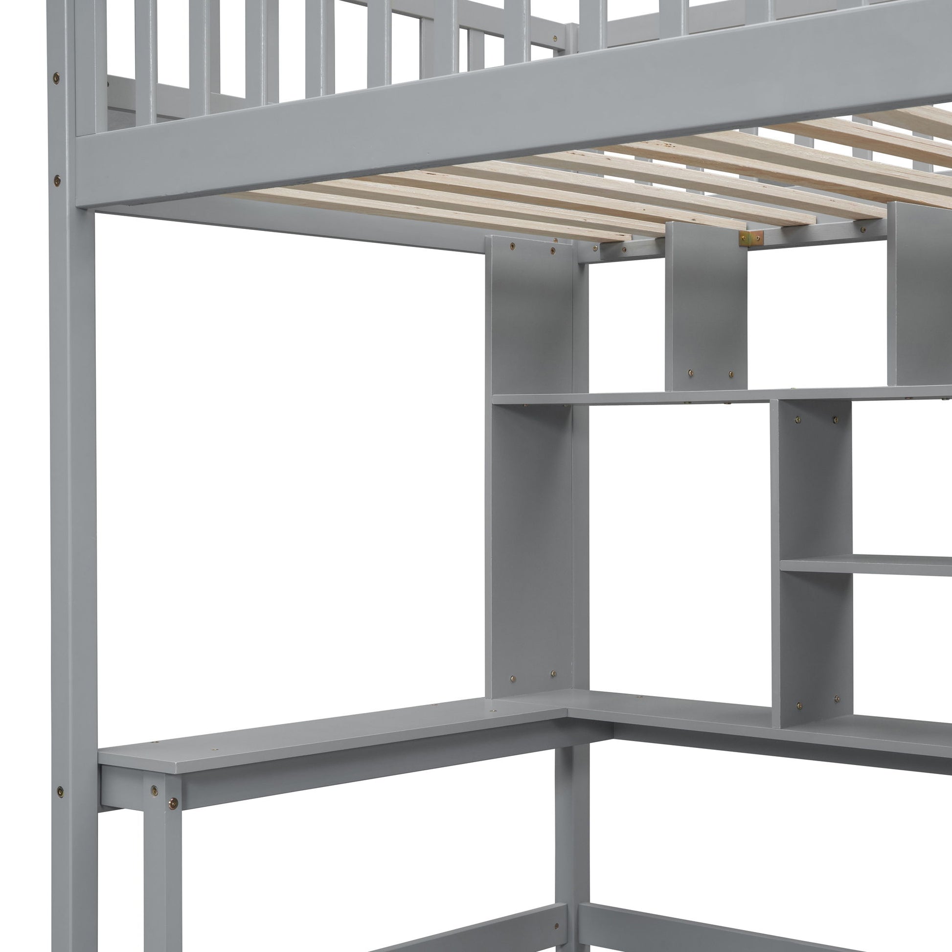 Loft Bed With Bookshelf, Drawers, Desk, And Wardrobe - The Sleep Loft - Online Mattress Showroom NYC