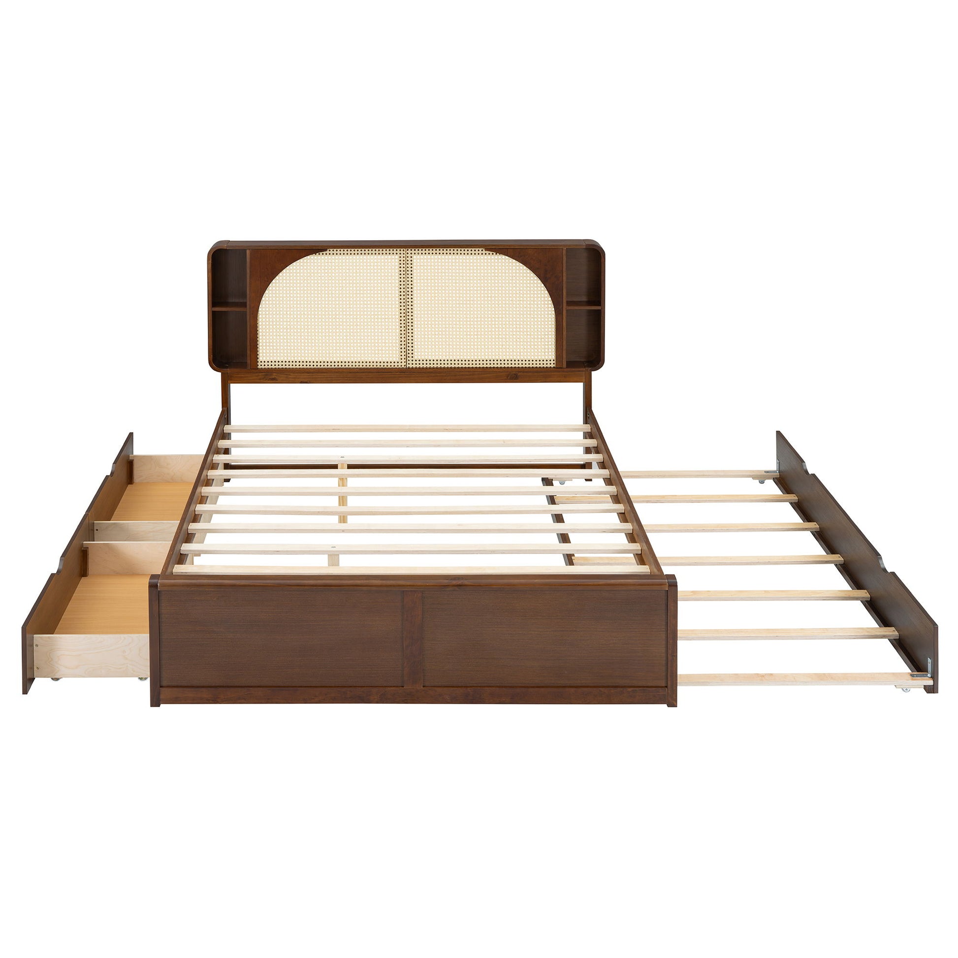 Headboard Bed With 2 Drawers And Trundle - The Sleep Loft - Online Mattress Showroom NYC