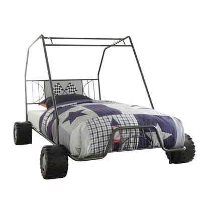 Xander - Twin Go Kart Bed - Gunmetal - The Sleep Loft - Online Mattress Showroom NYC