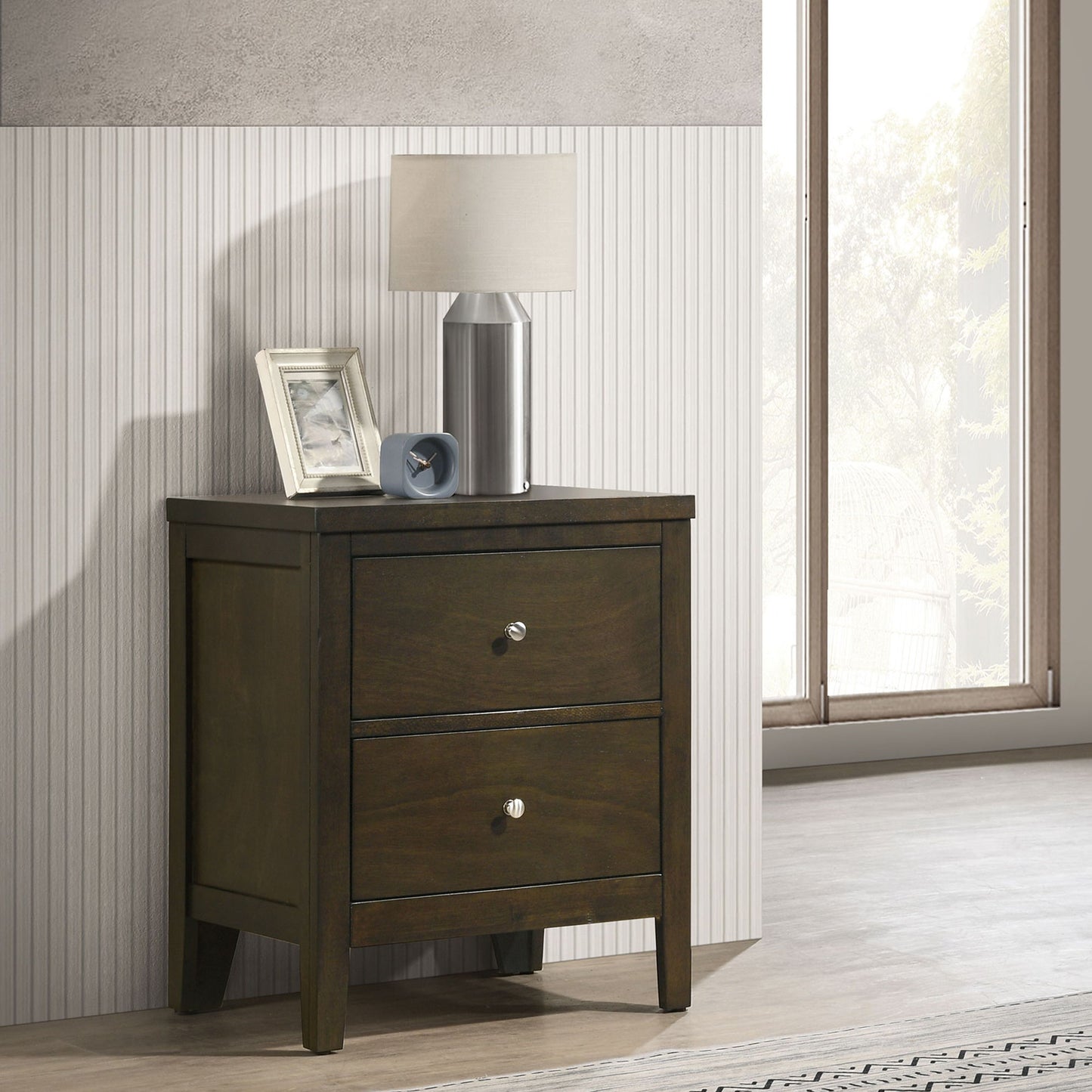 Clement - 2 Drawer Nightstand Bedside Table - Espresso - The Sleep Loft - Online Mattress Showroom NYC