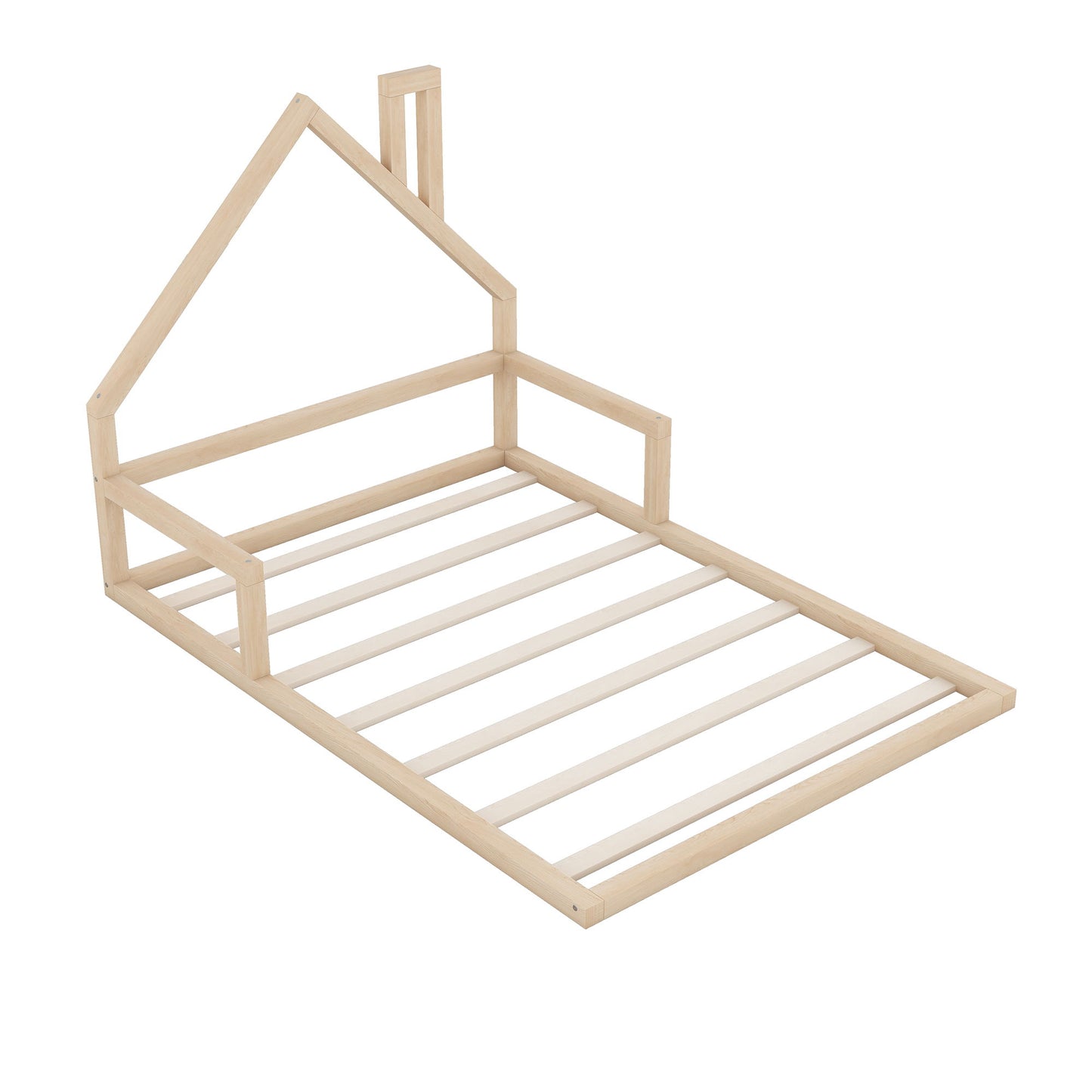 Elegant Floor Bed With House Shaped Headboard - The Sleep Loft - Online Mattress Showroom NYC