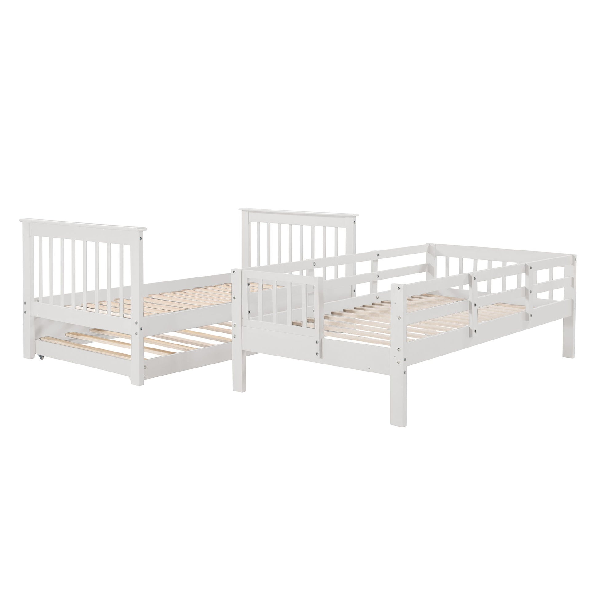 Stairway Bunk Bed With Storage And Guard Rail For Bedroom - The Sleep Loft - Online Mattress Showroom NYC