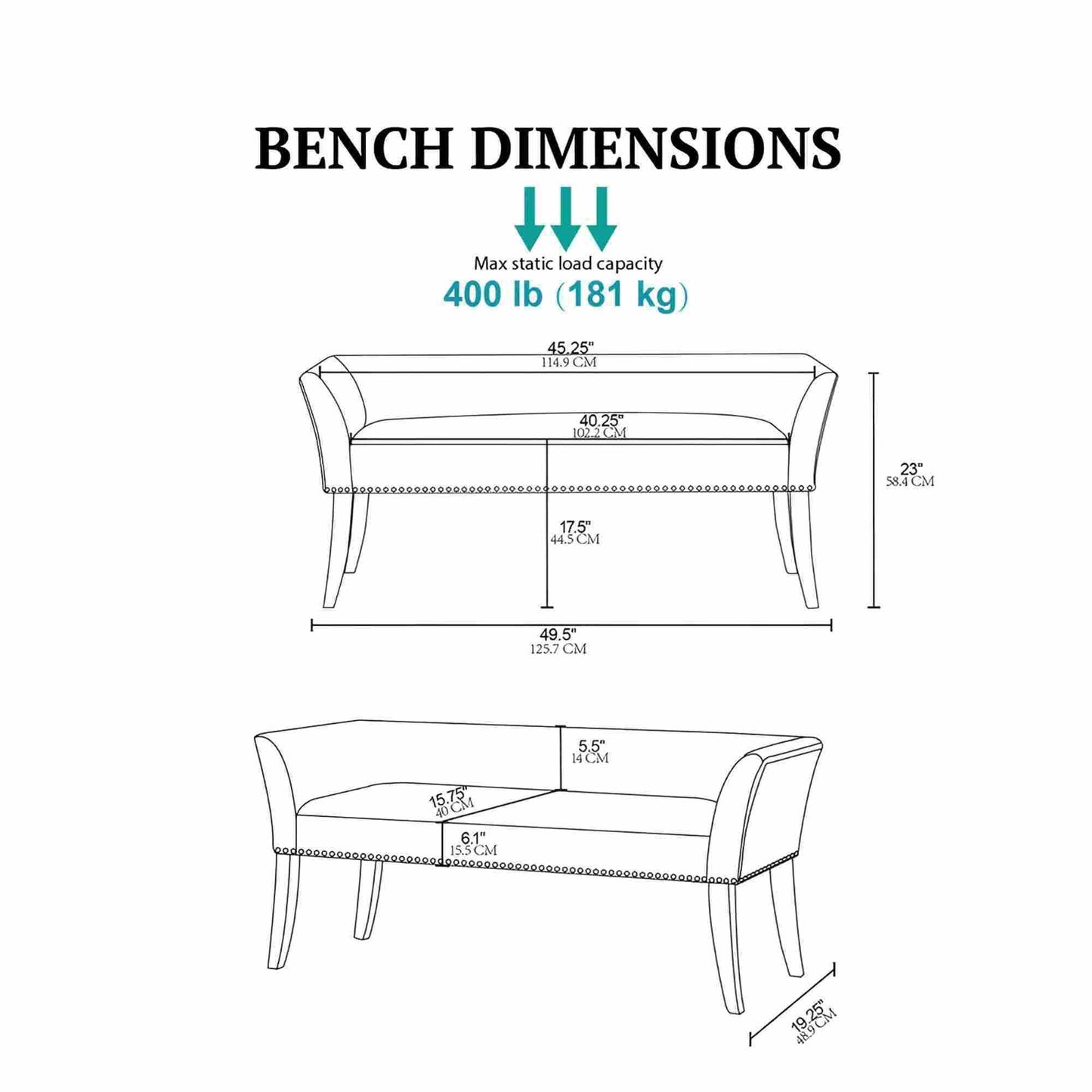 Welburn - Upholstered Bench - The Sleep Loft - Online Mattress Showroom NYC
