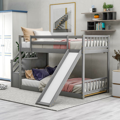 Bunk Bed With Convertible Slide And Stairway - The Sleep Loft - Online Mattress Showroom NYC