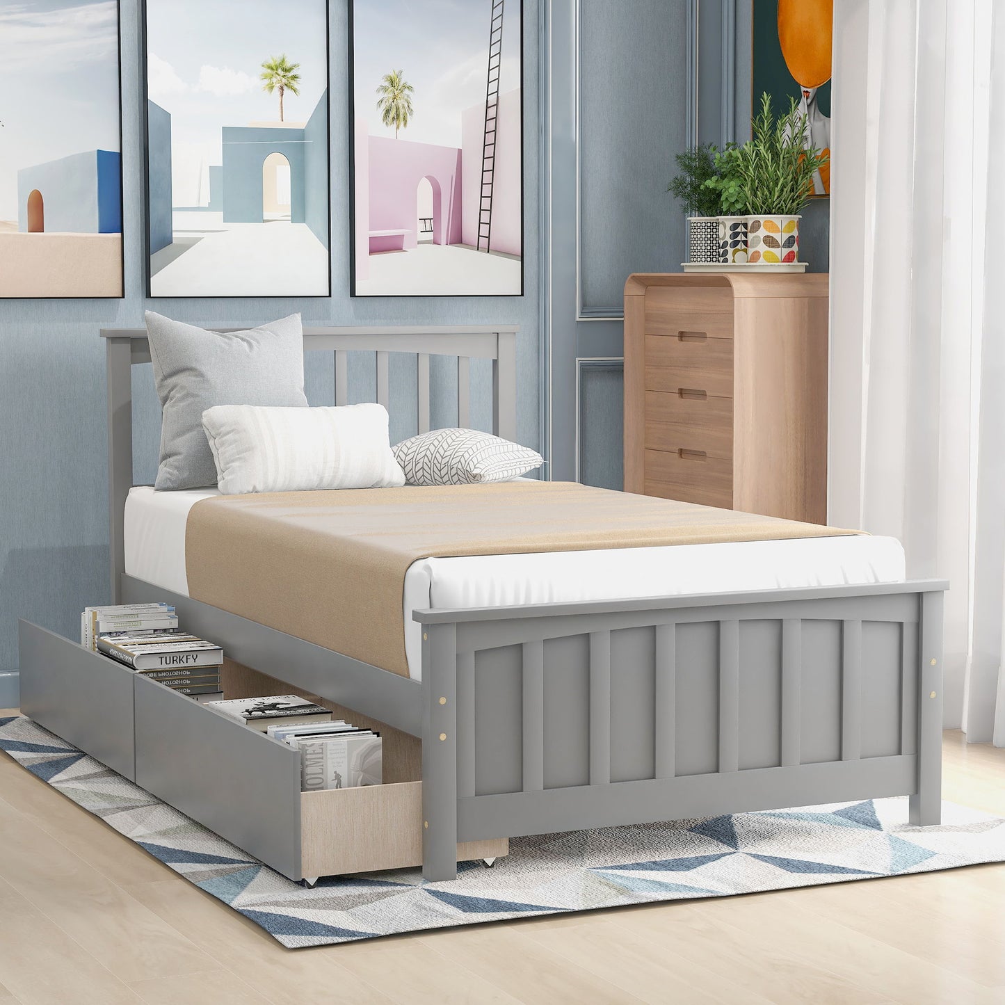 Platform Bed With Two Drawers - The Sleep Loft - Online Mattress Showroom NYC