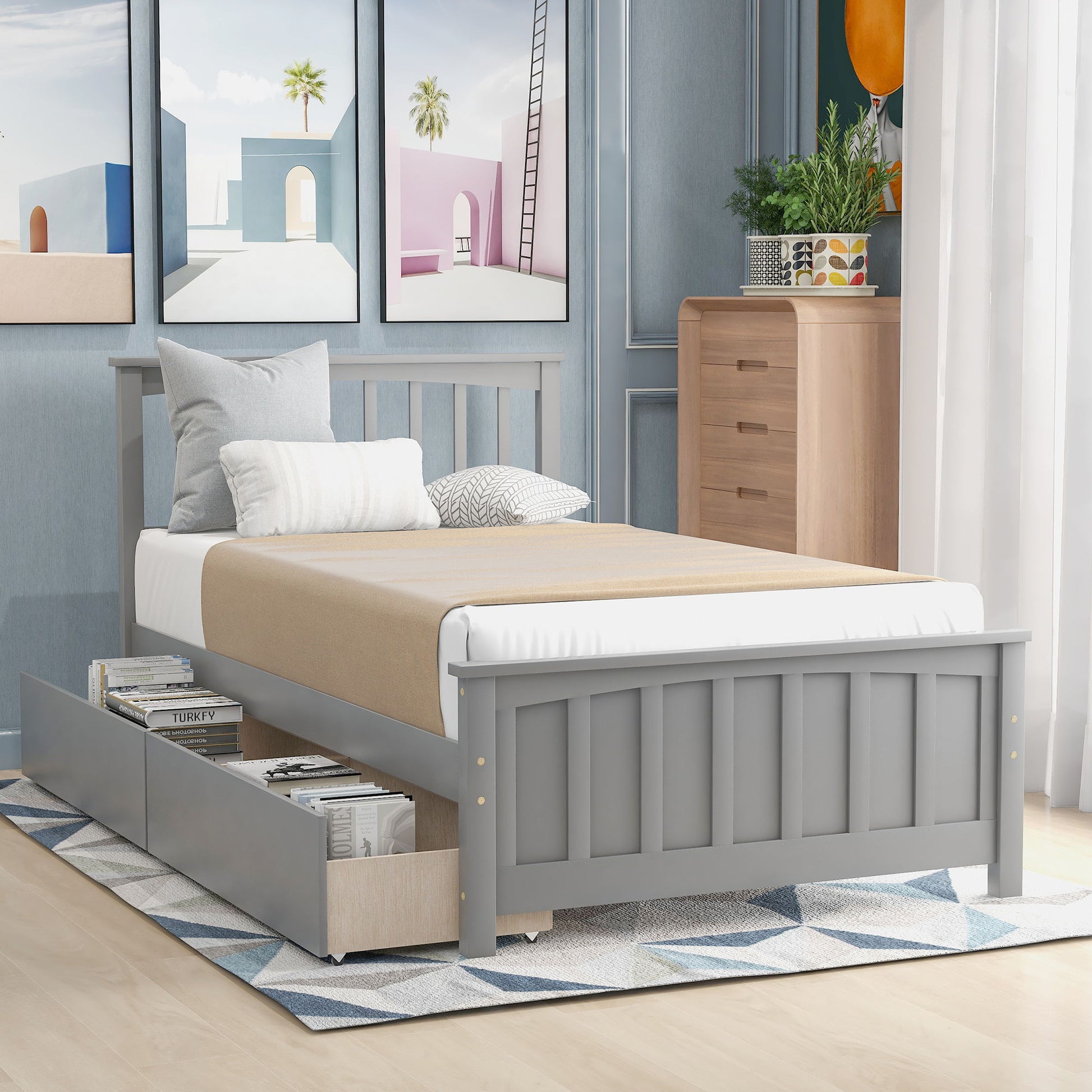 Platform Bed With Two Drawers - The Sleep Loft - Online Mattress Showroom NYC